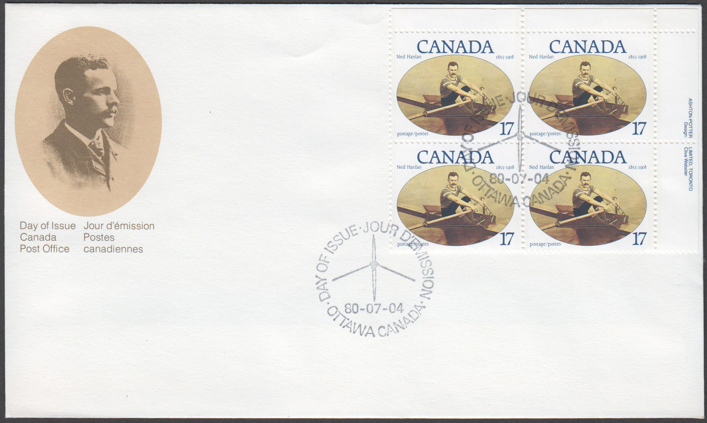 Canada Scott 862 FDC PB UR - Click Image to Close